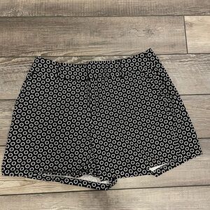 Elle Black and White Geometric Shorts